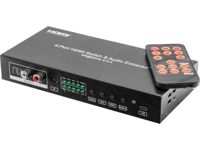 Pro2 HDMI4S18G 4 Way 18Gbps HDMI2.0 4K Switcher | Sciteq - Perth WA